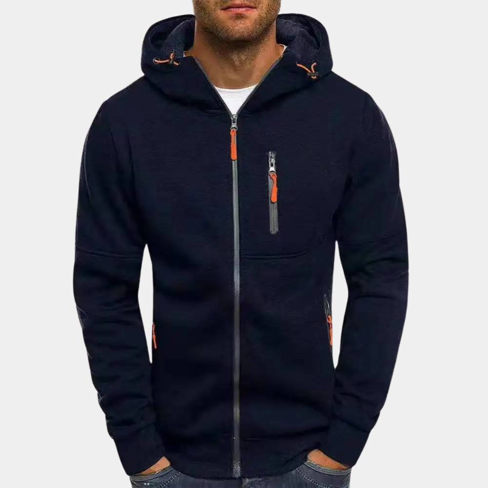 JACKS - Herren Sweatshirt mit Kapuze und Reißverschluss