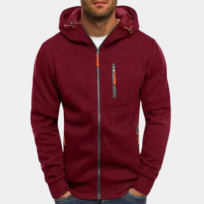 JACKS - Herren Sweatshirt mit Kapuze und Reißverschluss