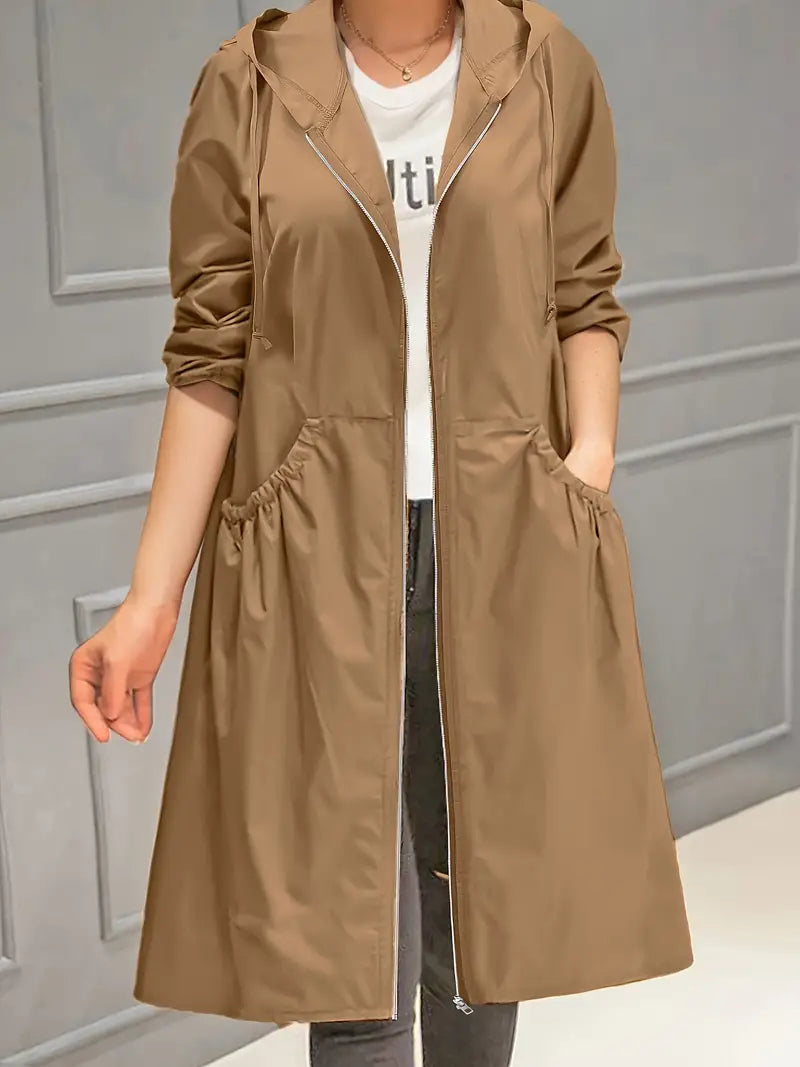 Solid Lässiger Trenchcoat in Übergröße