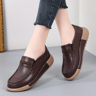 Retro-Loafer – Bequeme Slip-On Schuhe mit Rundem Zehenbereich