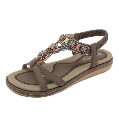 Damen Retro Mode Strass Komfort Sandalen