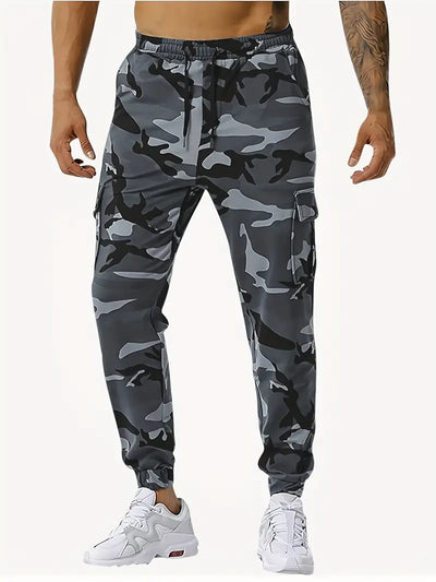 Herren Tactical Camo Cargo-Hose, Mehrere Taschen, Outdoor