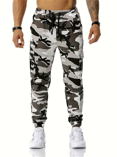 Herren Plus-Size Camo Cargo-Hose, Freizeit-Style, Komfort