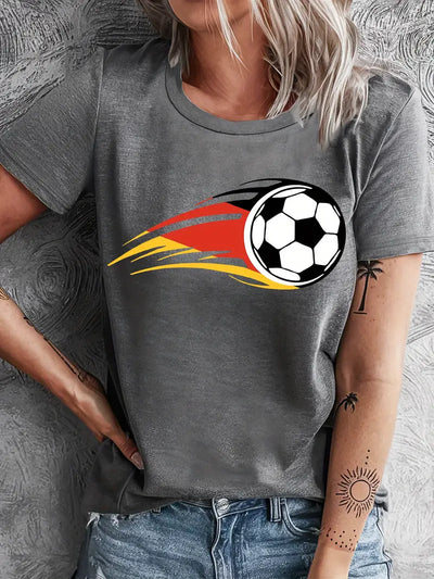 Deutschland Fußball Print-T-Shirt