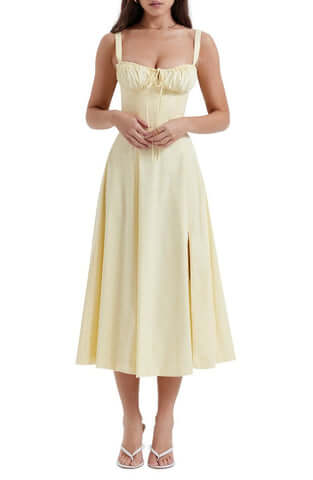 Holly - Elegantes Blumenkleid mit geformter Taille