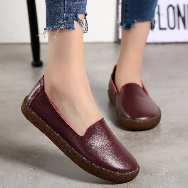 Loafers aus echtem Leder