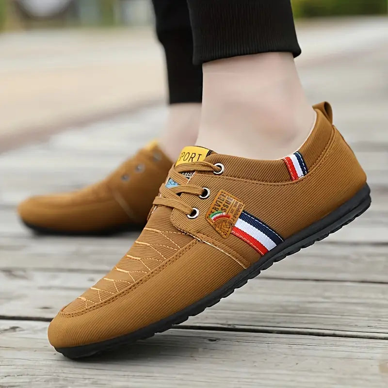 Herren Slip-On Loafer – Leichte & Atmungsaktive Segeltuch-Schuhe, Bequem & Rutschfest