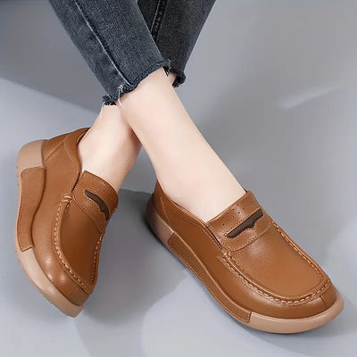 Retro-Loafer – Bequeme Slip-On Schuhe mit Rundem Zehenbereich