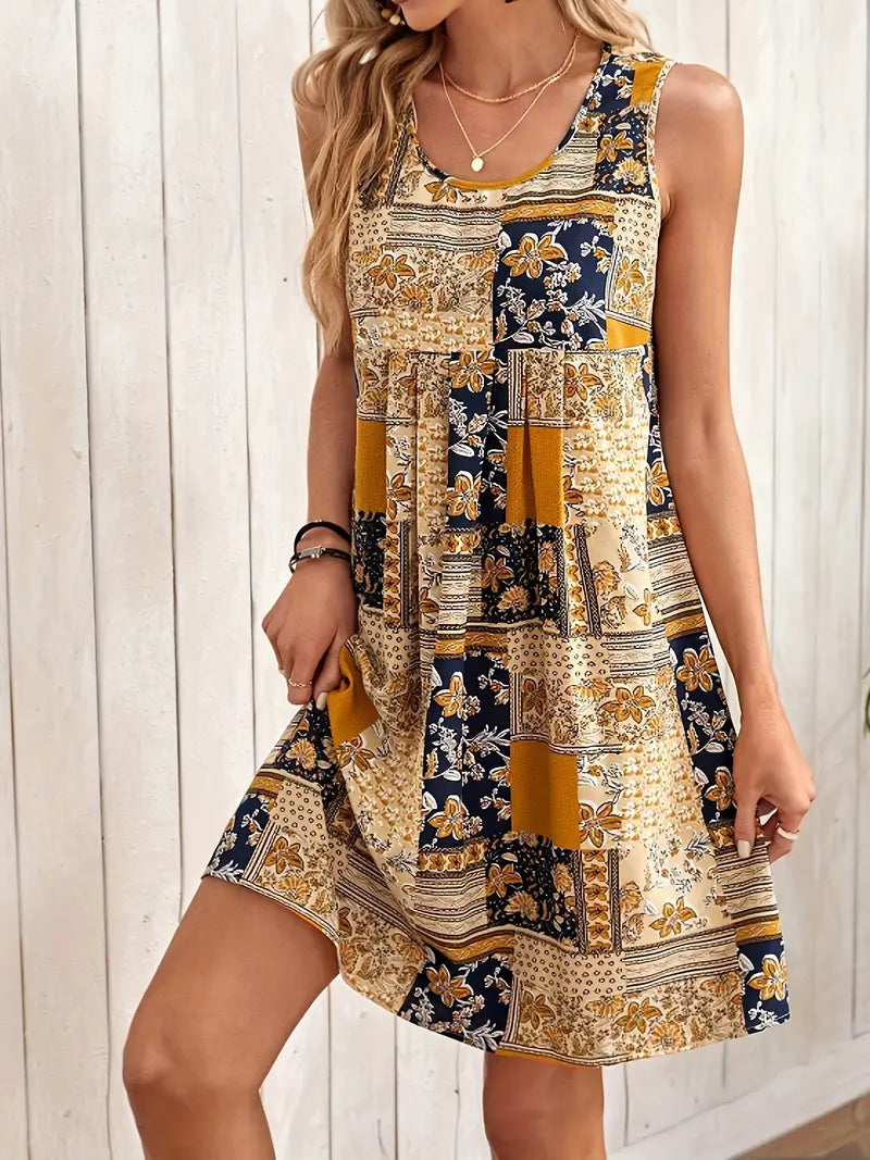 Boho-Patchwork-Tankkleid