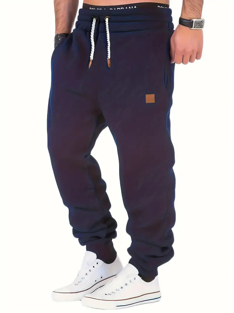 Herren-Winter-Sweatpants, warme, dicke Freizeit-Jogger