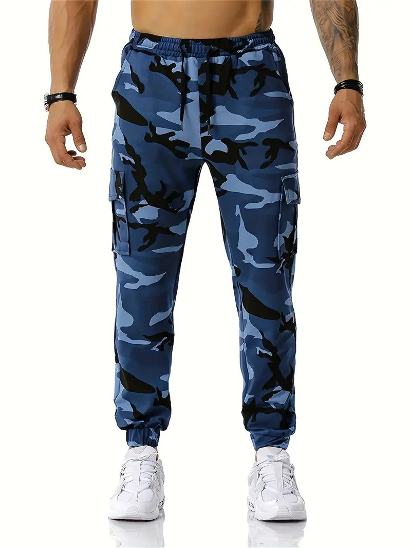 Herren Plus-Size Camo Cargo-Hose, Freizeit-Style, Komfort