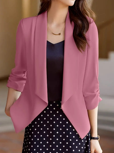 Blazer mit offenem Revers vorne