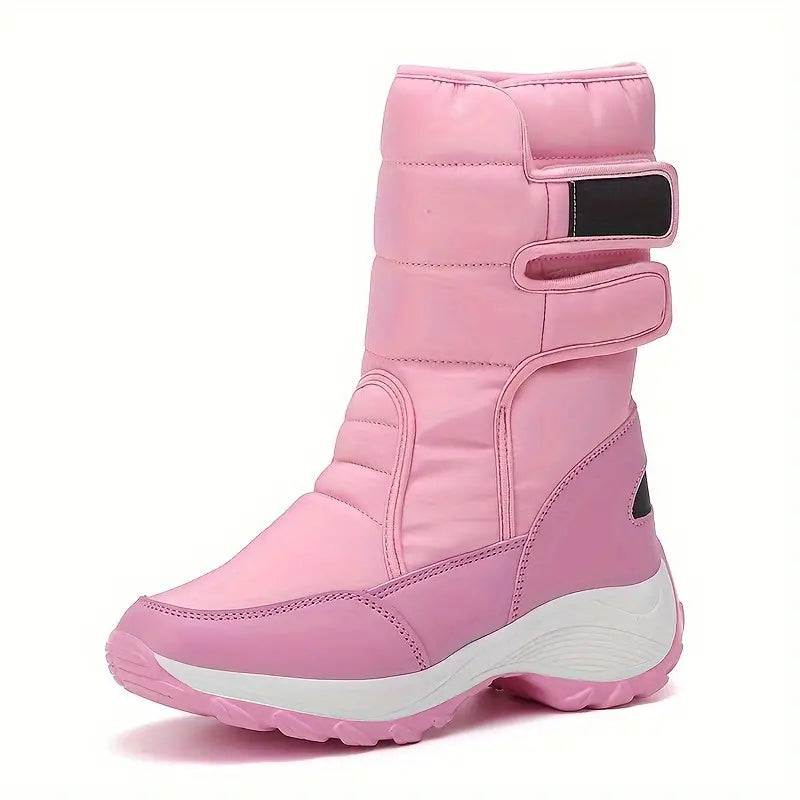 Schneestiefel Frauen Mid-Tube Warm und Wolle verdickt