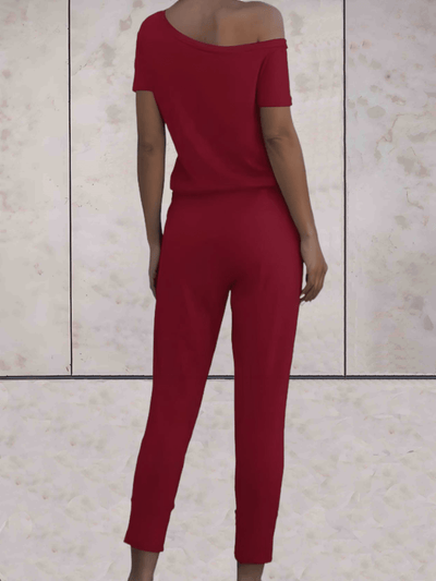 Clarissa's Meisterstück: Schulterfreier Jumpsuit mit verstellbarer Taillenhose