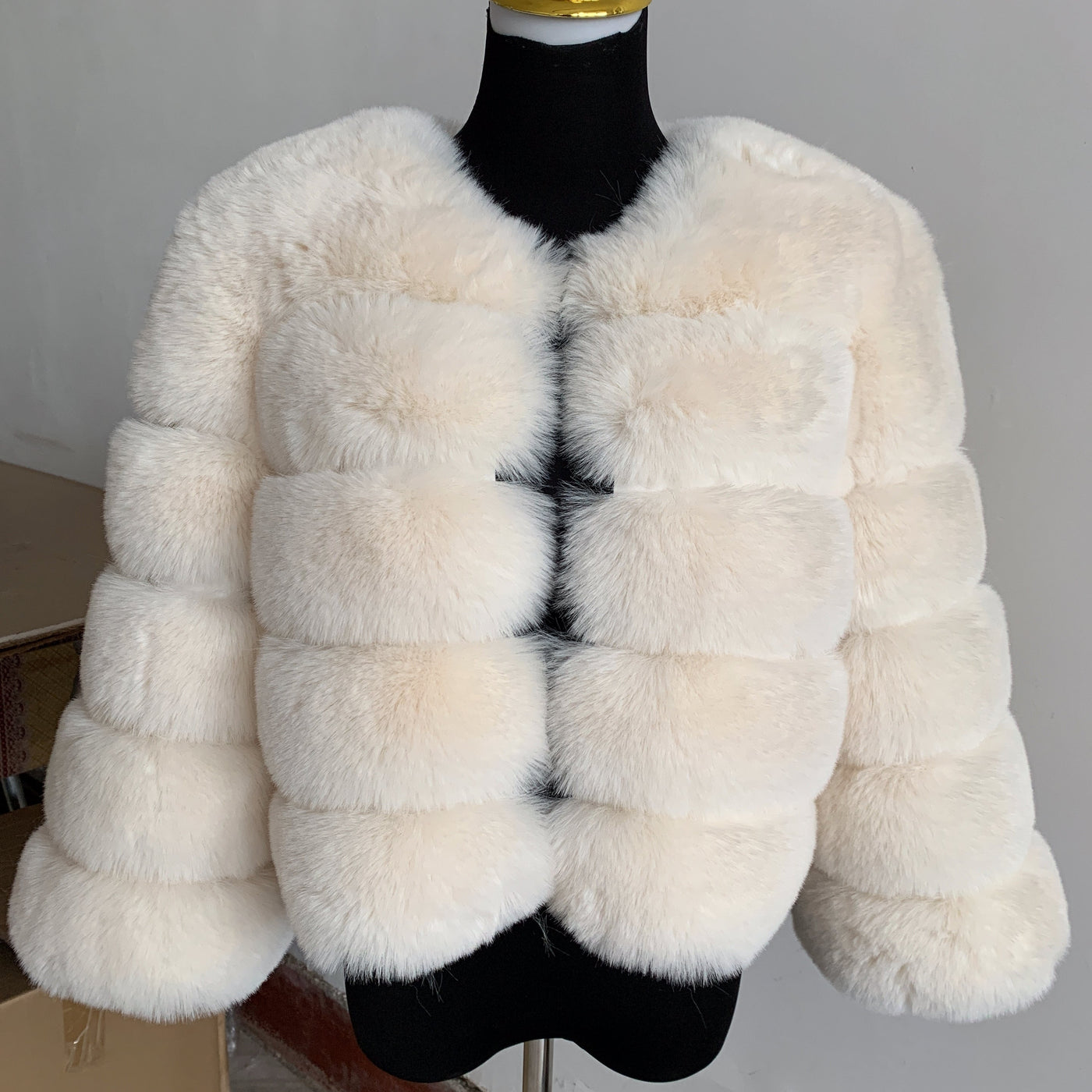 Frauen Mode Mantel Super heiß kurz Fuchspelz flauschig Jacke