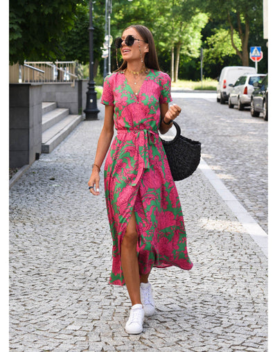 Tanja - Stylisches Sommerkleid mit V-Ausschnitt