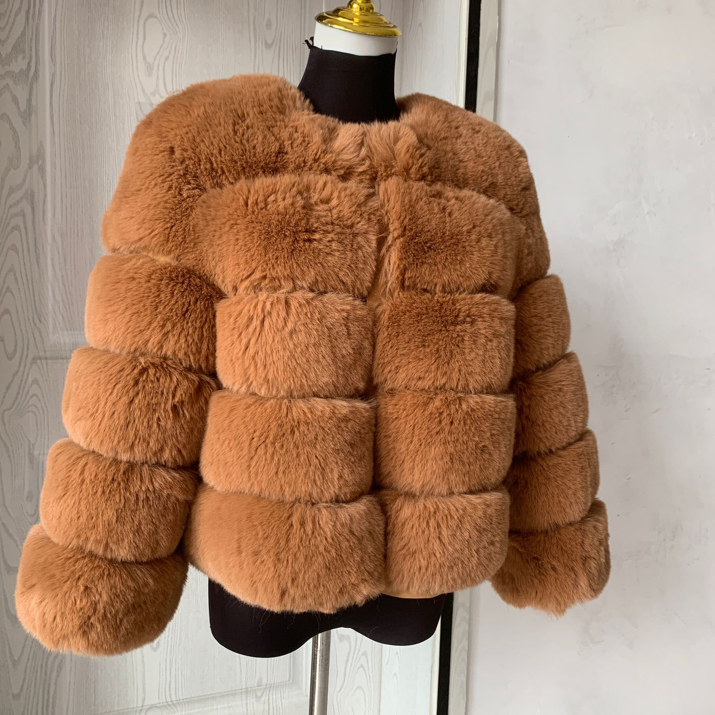 Frauen Mode Mantel Super heiß kurz Fuchspelz flauschig Jacke