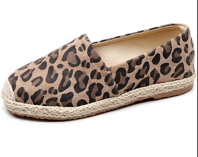 Leopardenmuster Wohnungen Schnalle Dekor Slip-On Faulenzer