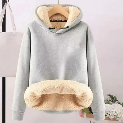 Jenifo - Damen-Sherpa-Fleece-Hoodie