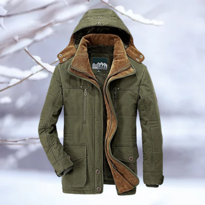 Amias - Warme Fleece-Jacke mit Kapuze Winddicht