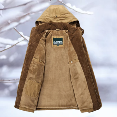 Amias - Warme Fleece-Jacke mit Kapuze Winddicht