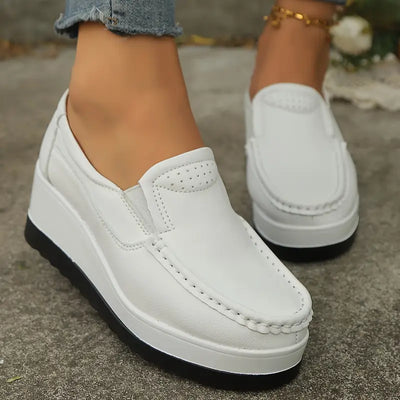 Casual Slip-On Loafers für Damen – Bequeme Polyurethan-Schuhe