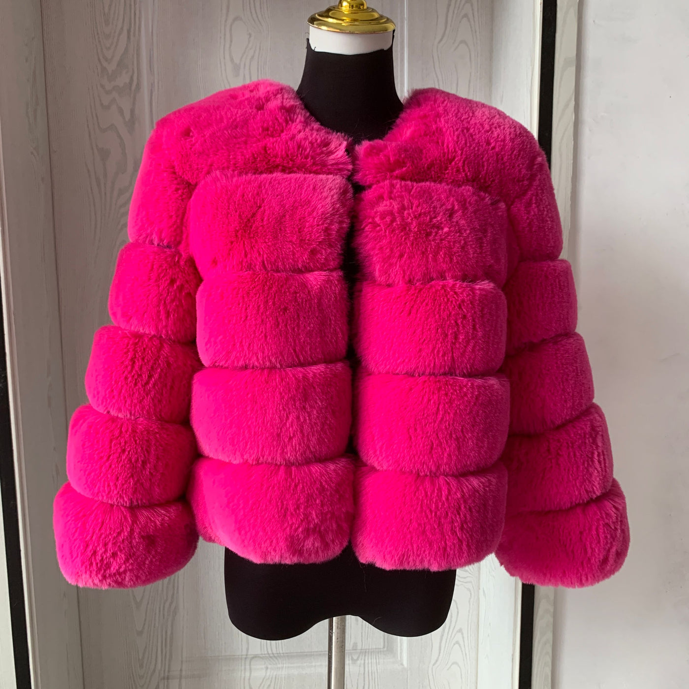 Frauen Mode Mantel Super heiß kurz Fuchspelz flauschig Jacke