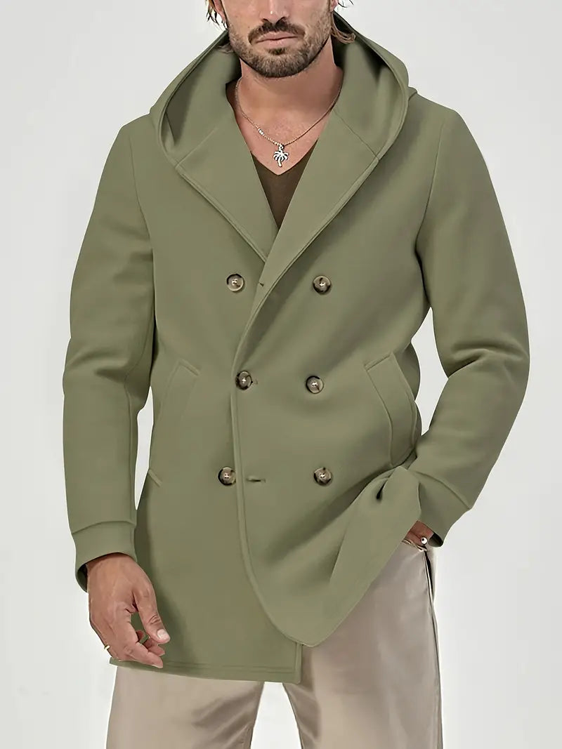 Eleganter lässiger Trenchcoat mit Kapuze