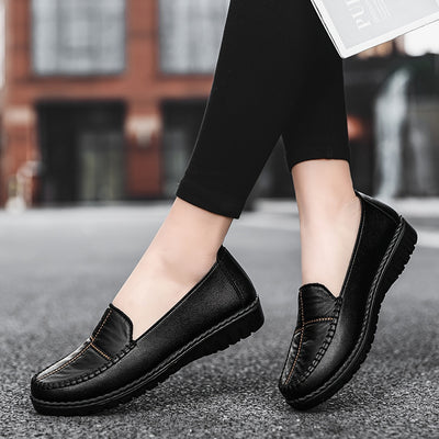 Damen Slip-On Loafer, Weiche Sohle, Rutschfeste Flache Schuhe