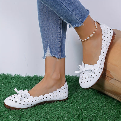 Rutschfeste Loafer mit Schleife – Atmungsaktive Sommer Flats