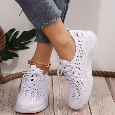 Weiß Atmungsaktive Mesh Turnschuhe