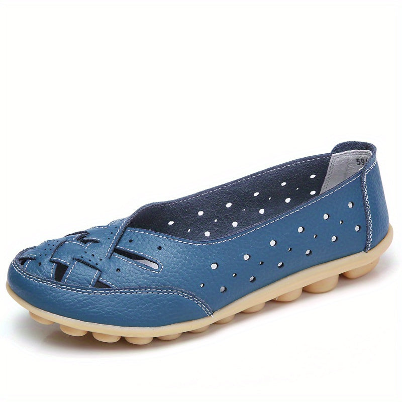 Damen Loafers mit Kreuzriemen, Atmungsaktive & Bequeme Slip-On Schuhe