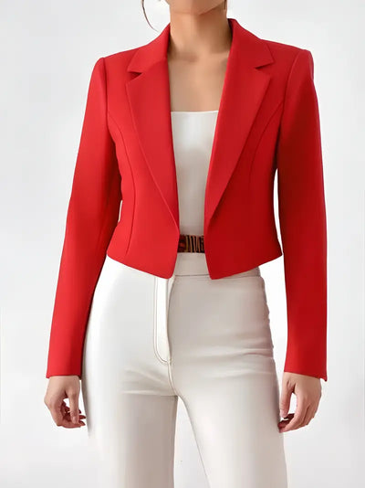 Elegant Damen Blazer, Formelle Einreiher Jacke aus Polyester