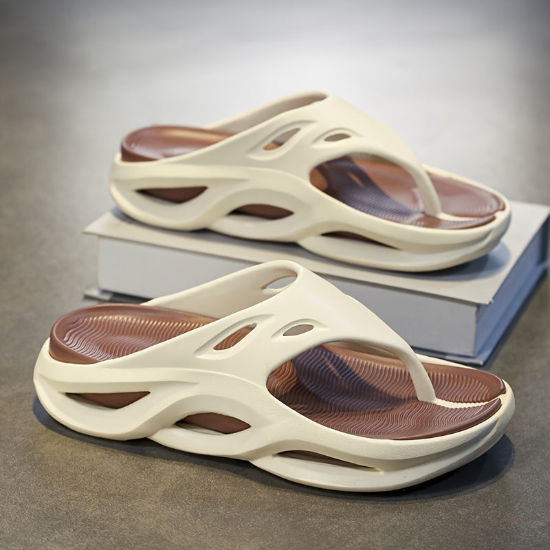 Herren Flip-Flops – Leichte, Rutschfeste Sandalen mit Dicker Sohle