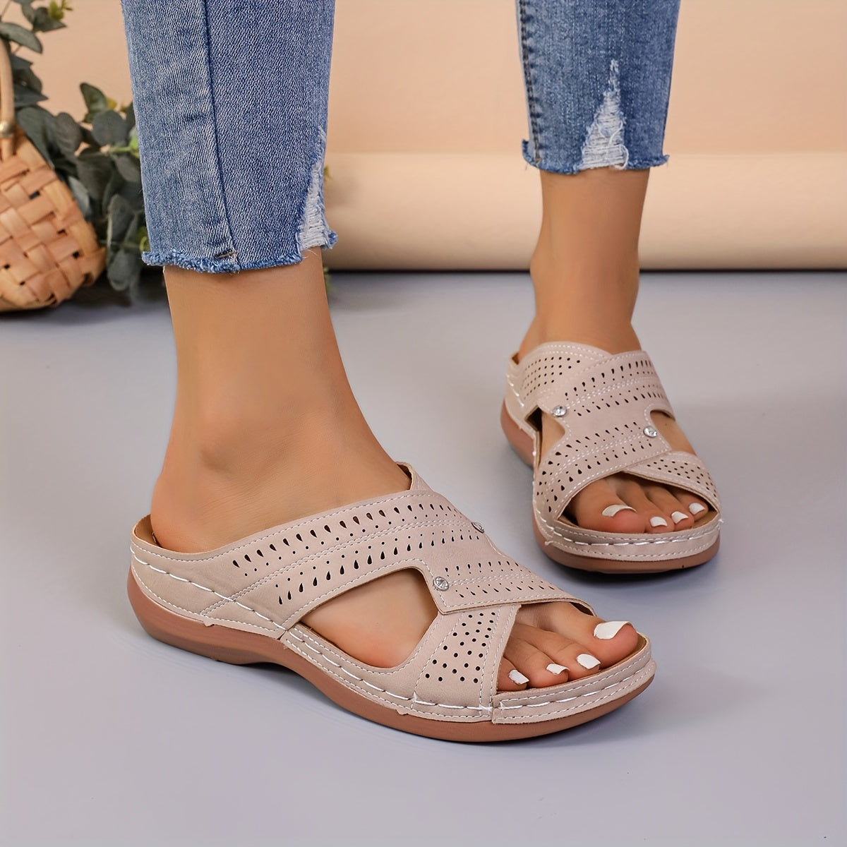 Leichte Damen Keilabsatz Sandalen – Rutschfest & Bequem