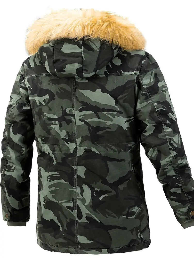 Arktis Stealth-Tarnung Faux-Daunen-Parka