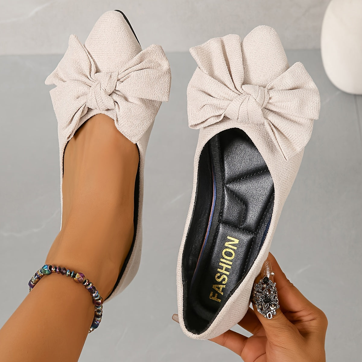 Flats mit Schleifen-Design – Bequeme Slip-On Ballerinas