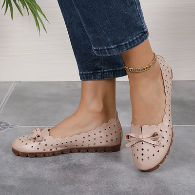 Rutschfeste Loafer mit Schleife – Atmungsaktive Sommer Flats