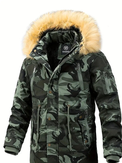 Arktis Stealth-Tarnung Faux-Daunen-Parka