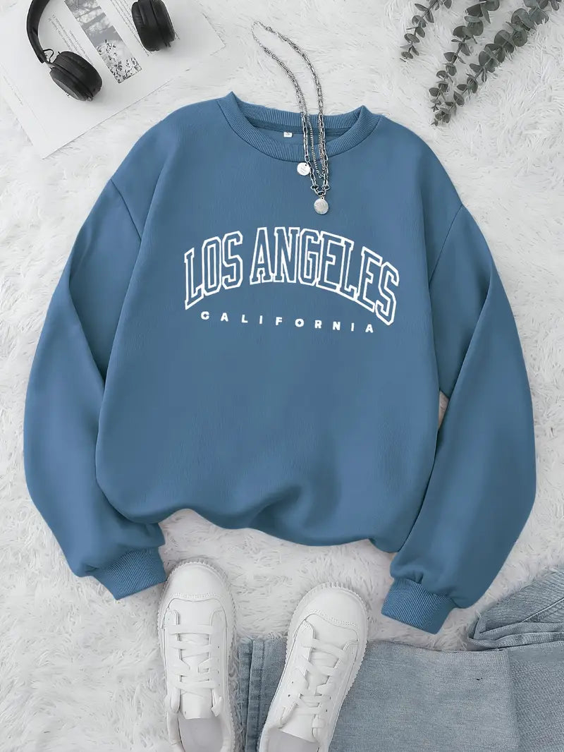 Sweatshirt mit Los Angeles-Uni-Aufdruck für den Herbst