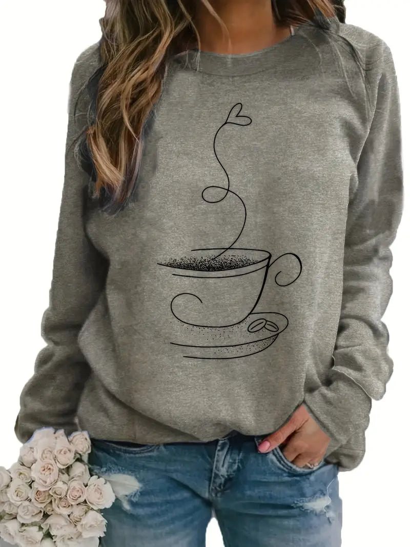 Sweatshirt mit Grafikdruck Künstlerischer Ausdruck