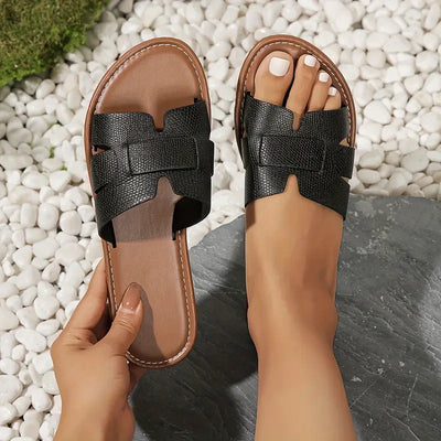 Sommer Slip-On Sandalen – Flache Bequeme Slides