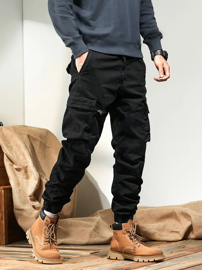 Cargo-Hosen  mit Mehrfach-Taschen – Casual Baumwoll-Jogger für Outdoor-Aktivitäten