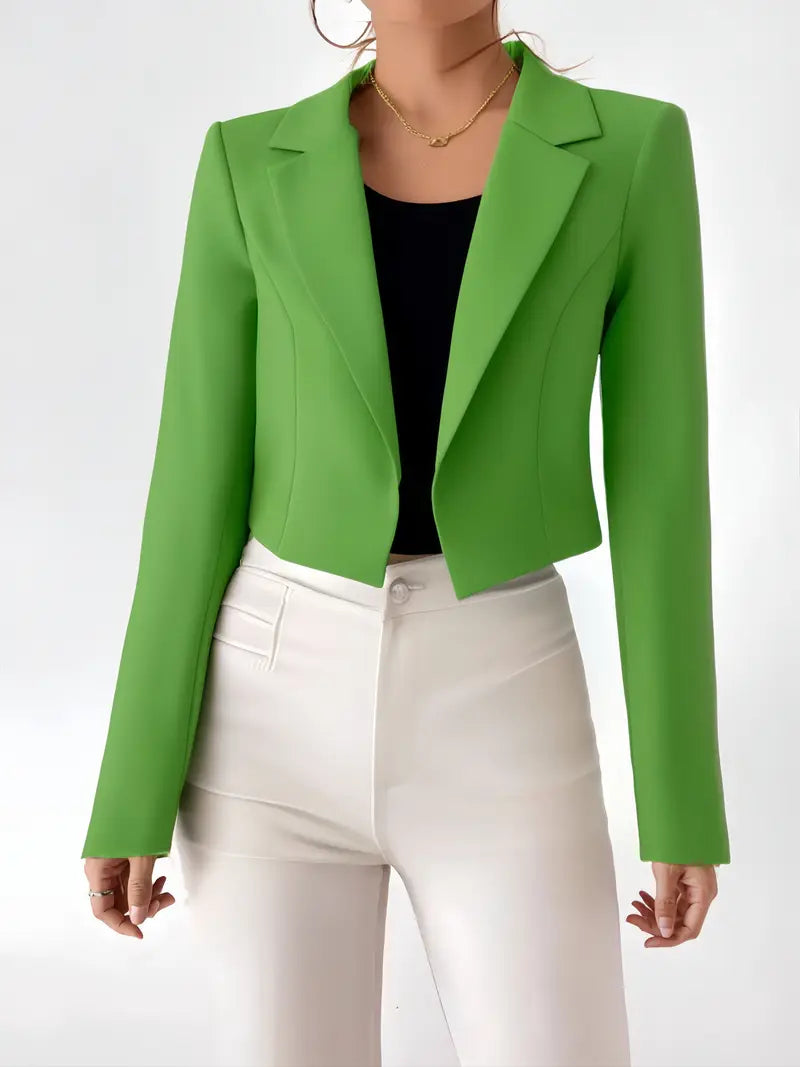 Elegant Damen Blazer, Formelle Einreiher Jacke aus Polyester