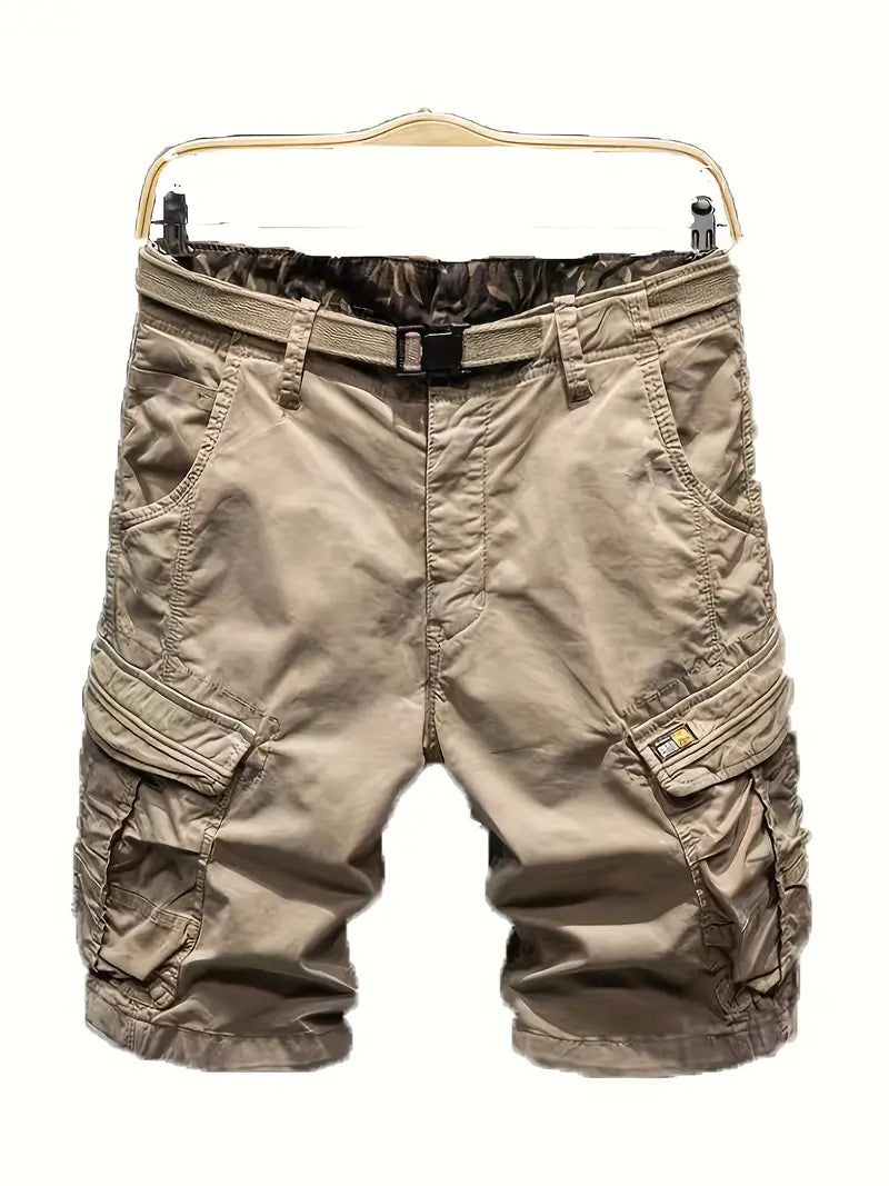 Atmungsaktive Cargo-Shorts aus Baumwolle Multi-Pocket