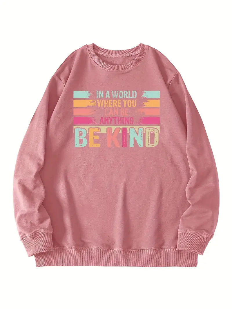 Sweatshirt mit Verbreiten Sie die Liebe seien Sie freundlich-Druck