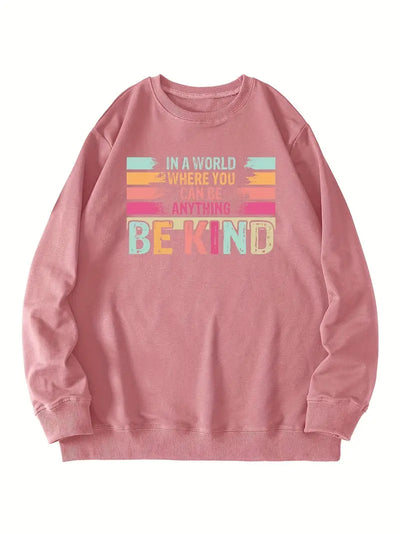 Sweatshirt mit Verbreiten Sie die Liebe seien Sie freundlich-Druck