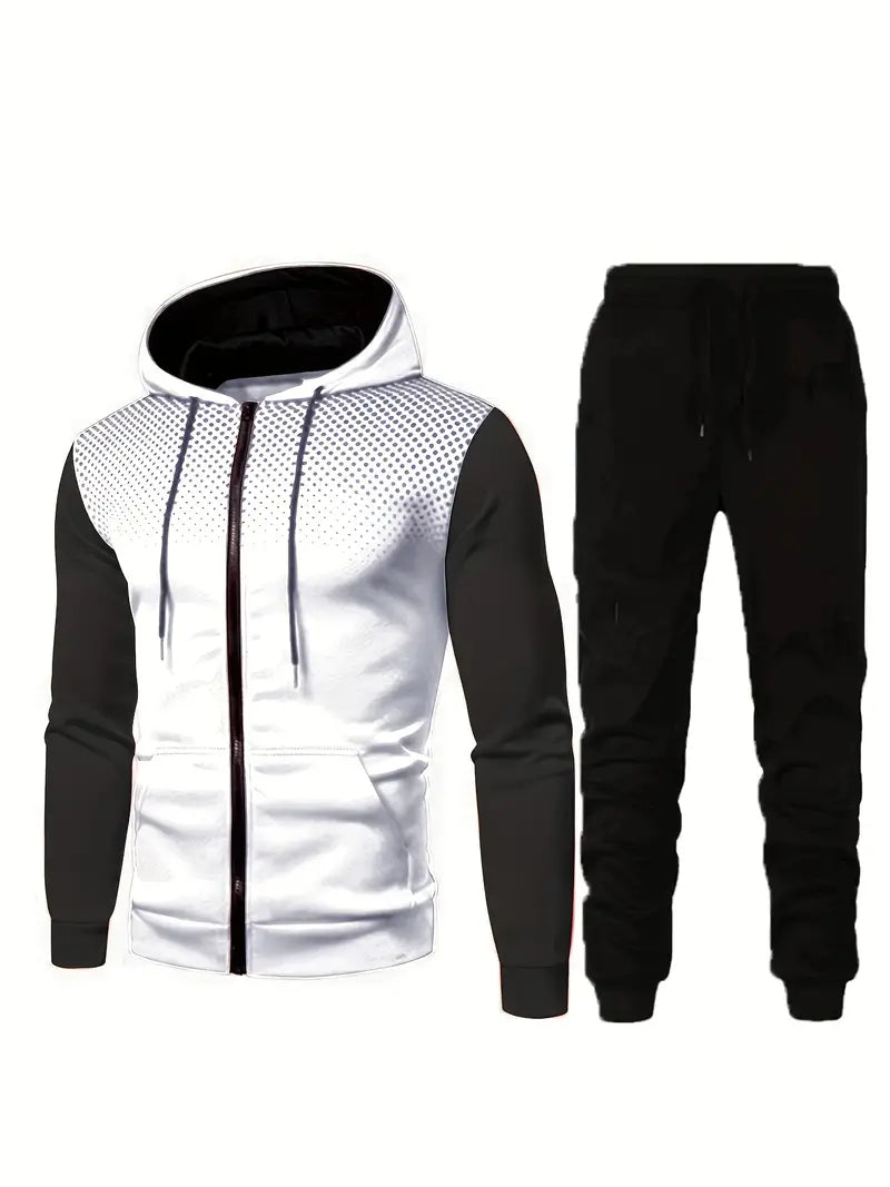 Philip - Sportliche Herren-Grafik-Jacke mit Kapuze und Jogginghose mit Kordelzug im Set