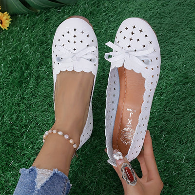 Rutschfeste Loafer mit Schleife – Atmungsaktive Sommer Flats