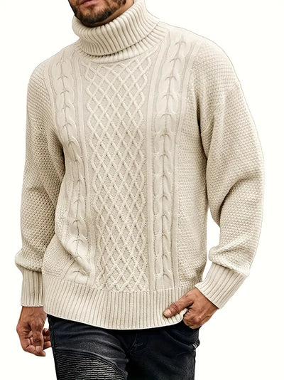 Standard Plain Turtleneck Herren-Pullover für Winter